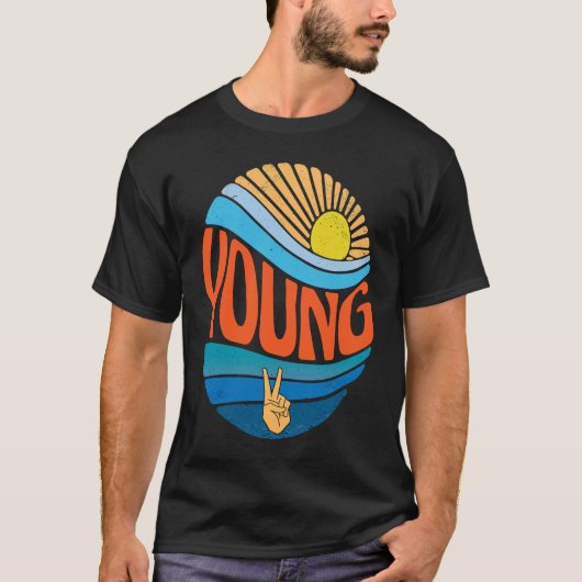 Young  Sunset Young Groovy Tie Dye T-shirt (Voorkant)