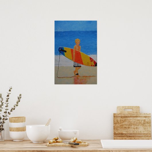 Young Surfer Poster (Keuken)