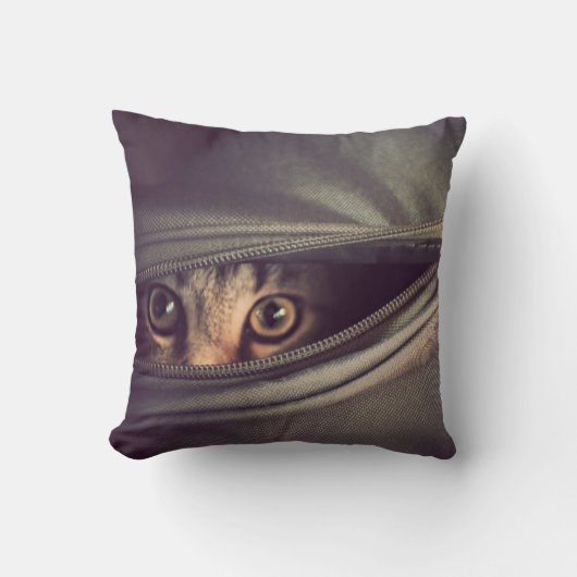 Young Tabby Kitten Kussen (Voorkant)