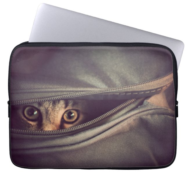 Young Tabby Kitten Laptop Sleeve (Voorkant)