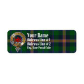Young Tartan & Badge Etiket (Voorkant)
