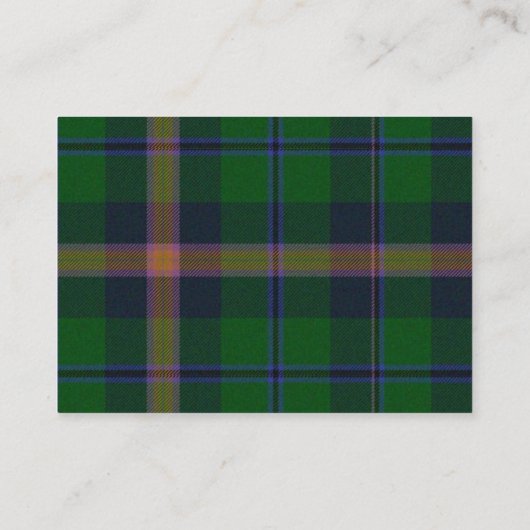 Young Tartan & Badge Visitekaartje (Achterkant)