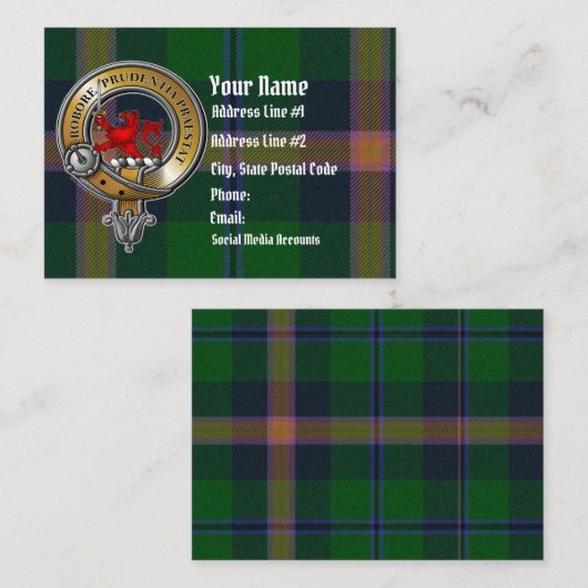 Young Tartan & Badge Visitekaartje (Voorkant / Achterkant)