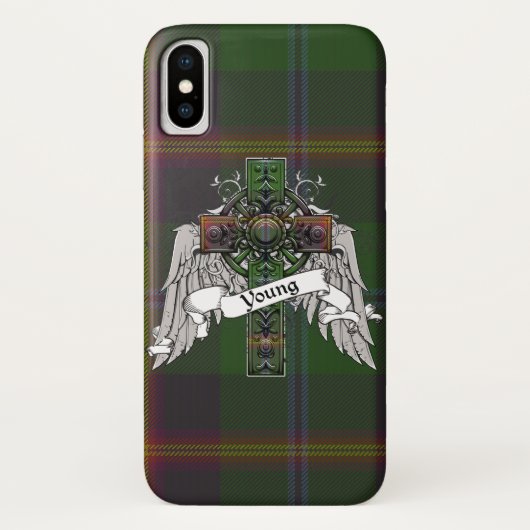 Young Tartan Cross Case-Mate iPhone Case (Achterkant)