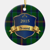 Young Tartan Pset Custom Ornament (Voorkant)