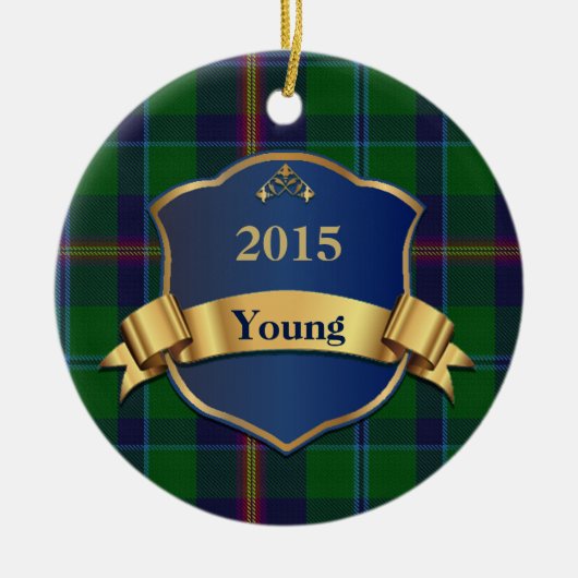 Young Tartan Pset Custom Ornament (Voorkant)