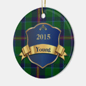 Young Tartan Pset Custom Ornament (Links)