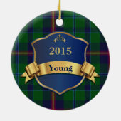 Young Tartan Pset Custom Ornament (Achterkant)