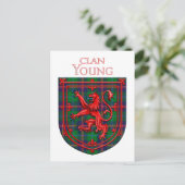 Young Tartan Scottish Play Lion Rampant Briefkaart (Staand voorkant)