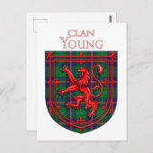 Young Tartan Scottish Play Lion Rampant Briefkaart (Voorkant / Achterkant)