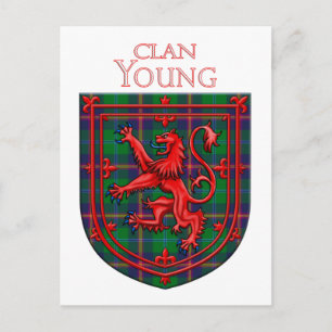 Young Tartan Scottish Play Lion Rampant Briefkaart