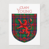 Young Tartan Scottish Play Lion Rampant Briefkaart (Voorkant)