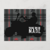 Young Taylor M.A.D.E. Poster motorfiets Briefkaart (Voorkant)