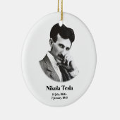 Young Tesla Keramisch Ornament (Rechts)