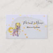 Young Unicorn and Golden Stars Visitekaartje (Voorkant)