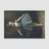 Young Vintage Ballerina in Blue Tutu Decoupage Tissuepapier (Voorkant)