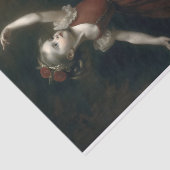 Young Vintage Ballerina in Red Tutu Decoupage Tissuepapier (Detail)