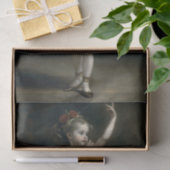 Young Vintage Ballerina in Red Tutu Decoupage Tissuepapier (Geschenk)