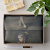 Young Vintage Ballerina In Yellow Decoupage Tissuepapier (Geschenk)