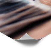 Young White Persian Cat Sitting with Plant Poster (Hoek)