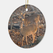 Young Whitetail Deer Kerstversiering Keramisch Ornament (Links)