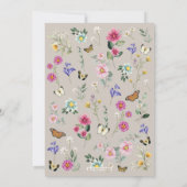 Young Wild & 3 Wildflower Butterfly Verjaardagsfot Kaart (Achterkant)