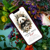 Young Wild 3rd Birthday Kinder Cute Panda Kaart