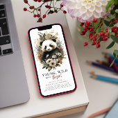 Young Wild 3rd Birthday Kinder Cute Panda Kaart