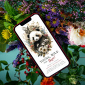 Young Wild 3rd Birthday Kinder Cute Panda Kaart