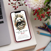 Young Wild 3rd Birthday Kinder Cute Panda Kaart