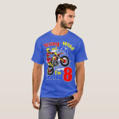 Young Wild and Braap Im Turning 8 Boy Motocross T-shirt (Voorkant volledig)