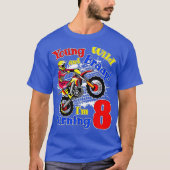 Young Wild and Braap Im Turning 8 Boy Motocross T-shirt (Voorkant)