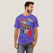Young Wild and Braap Im Turning 8 Boy Motocross T-shirt (Voorkant volledig)