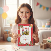 Young Wild and Eight Tiger Jungle Birthday  Kaart