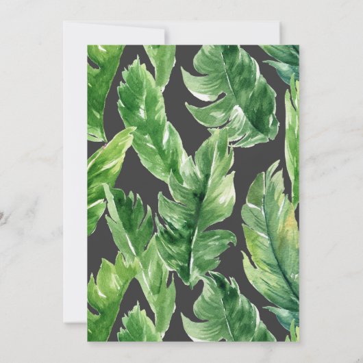 Young Wild and Three Birthday Invitation Oerwoud Kaart (Achterkant)