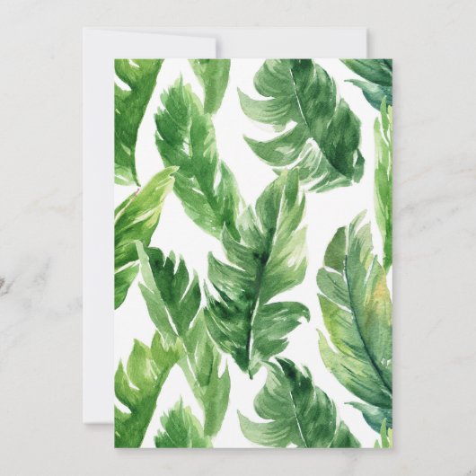 Young Wild and Three Birthday Invitation Oerwoud Kaart (Achterkant)