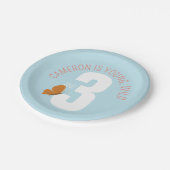 Young Wild and Three Birthday Papieren Bordje (Gekanteld)