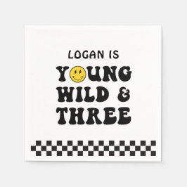 Young Wild and Three Boy 3de verjaardagsfeestje  Servet
