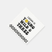 Young Wild and Three Boy 3de verjaardagsfeestje Servet (Hoek)