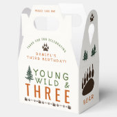 Young Wild and Three Forest Birthday Favor Box Bedankdoosjes (Geopend)