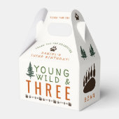 Young Wild and Three Forest Birthday Favor Box Bedankdoosjes (Voorkant Zijde)