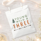 Young Wild and Three Forest Birthday Party Bedankzakje (Geknipt)