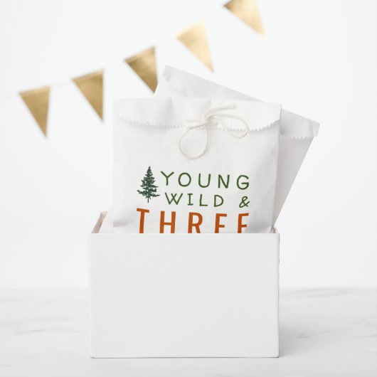 Young Wild and Three Forest Birthday Party Bedankzakje (Feest)