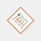 Young Wild and Three Forest Birthday Party Napkins Servet (Hoek)