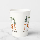 Young Wild and Three Forest Birthday Party Papieren Bekers (Rechts)