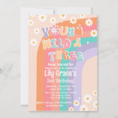 Young Wild and Three Groovy Birthday Invitations Kaart (Voorkant)