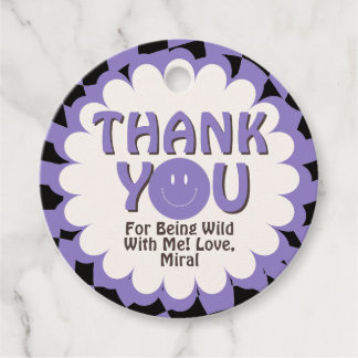 Young Wild and Three Lavender 3e Verjaardagsfeestj Bedankjes Labels