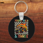 Young Wild And Three Monster Truck 3rd Birthday 3y Sleutelhanger (Voorkant)