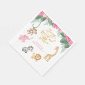 Young Wild and Three - Pink Safari Girl's 3de Servet (Hoek)