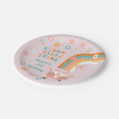 Young Wild and Three Retro Boho Party Paper Borden Papieren Bordje (Gekanteld)